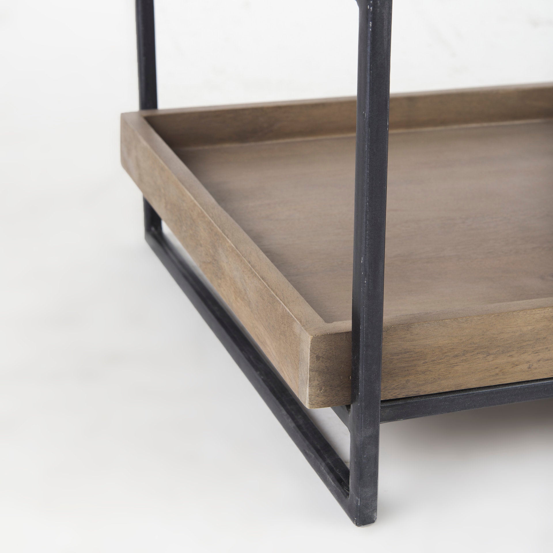Mercana - Trey Accent Table in Brown, Solid Wood