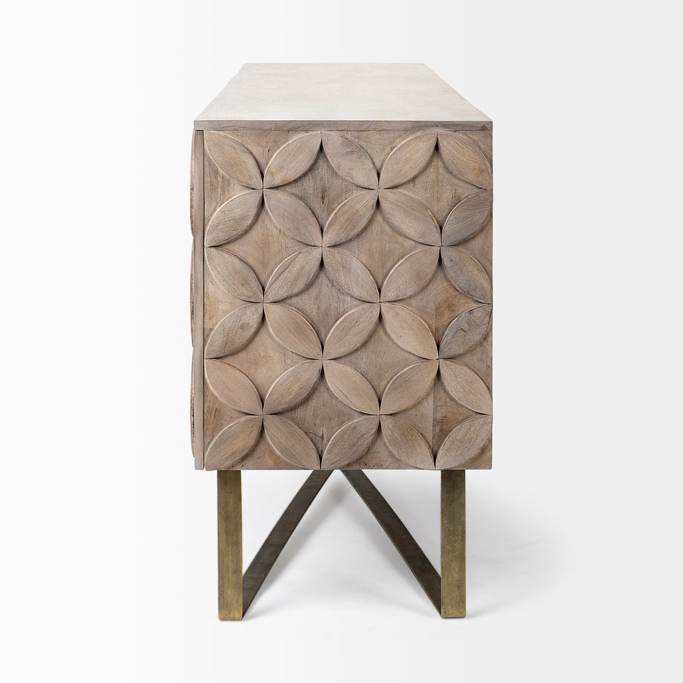 Mercana - Excelsior Sideboard in Brown, Solid Wood