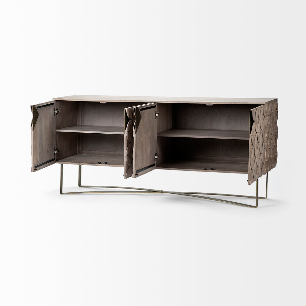 Mercana - Excelsior Sideboard in Brown, Solid Wood