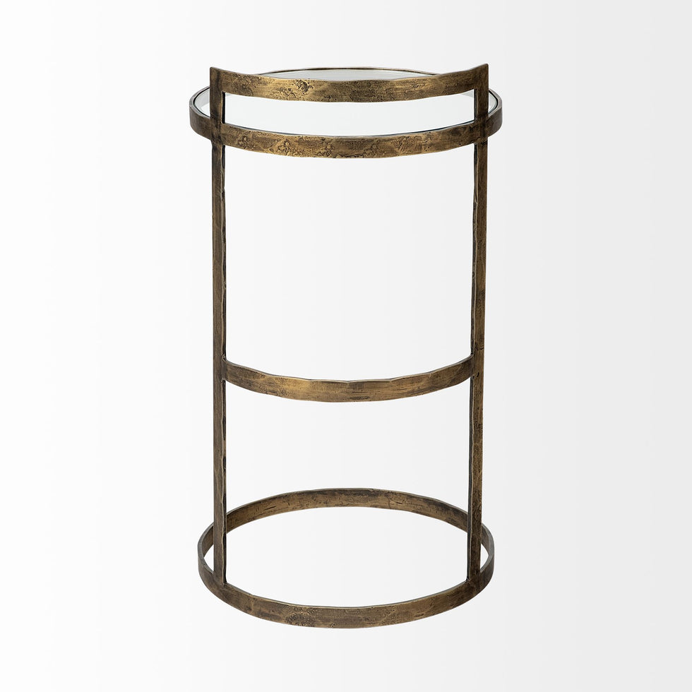 Mercana - Reimer Accent Table in Gold, Metal
