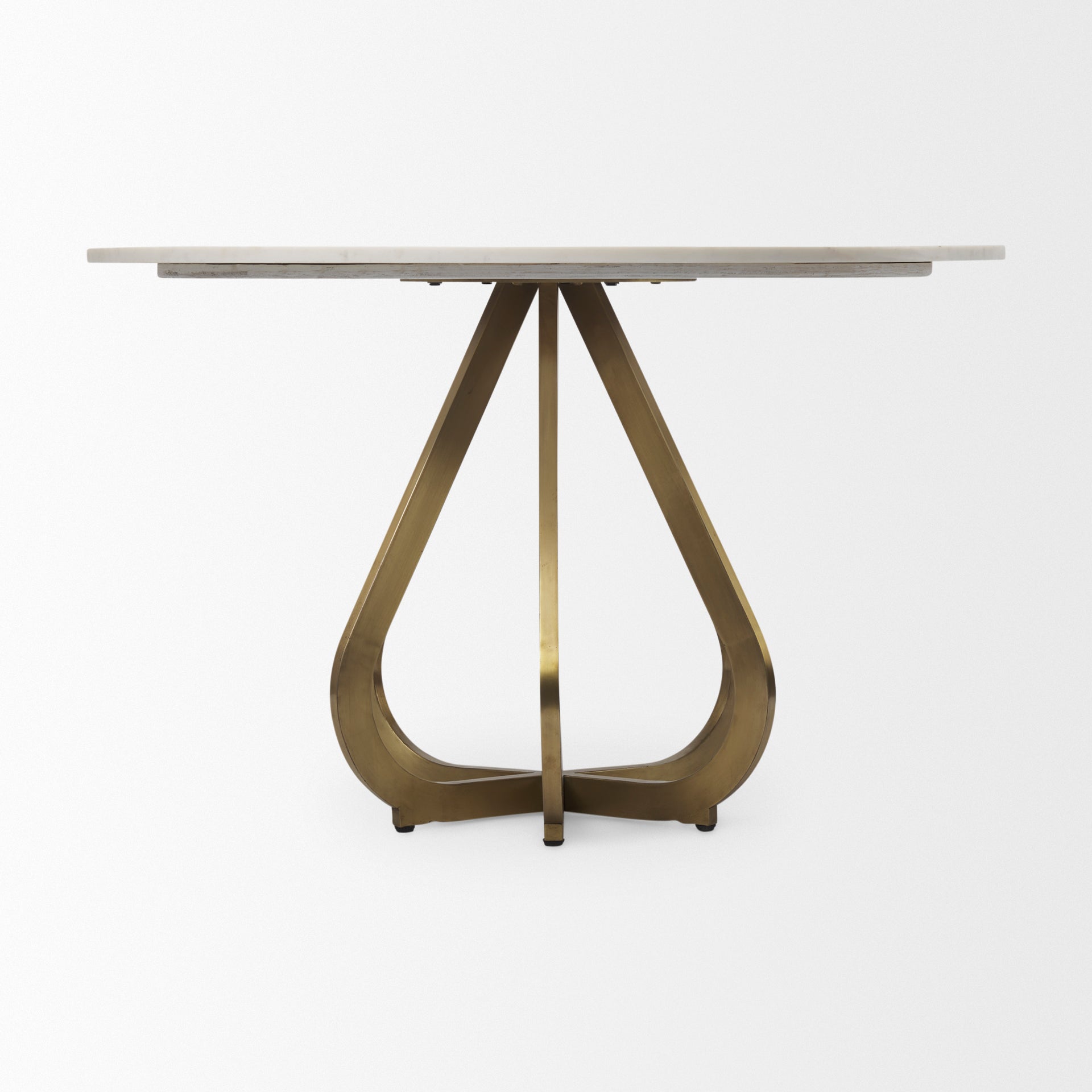 Mercana - Laurent Dining Table in White, Stone
