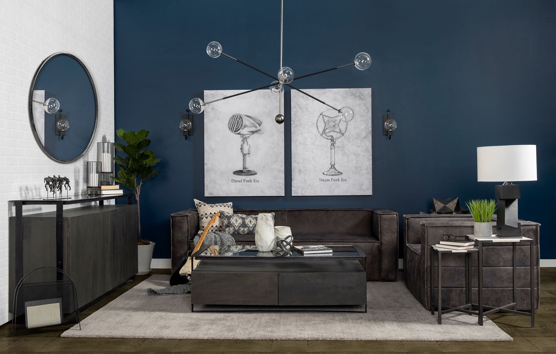 Mercana - Lucas Accent Table in Black, Metal