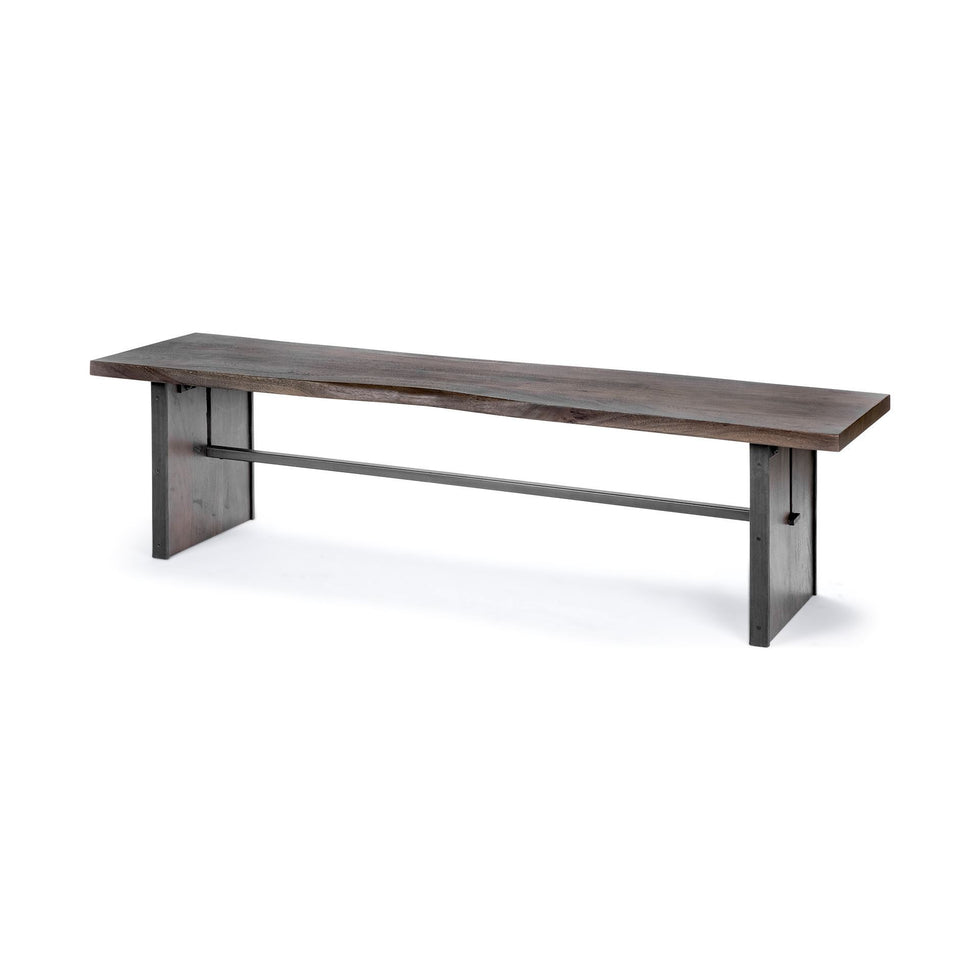 Mercana - Ledger Bench in Brown, Solid Wood