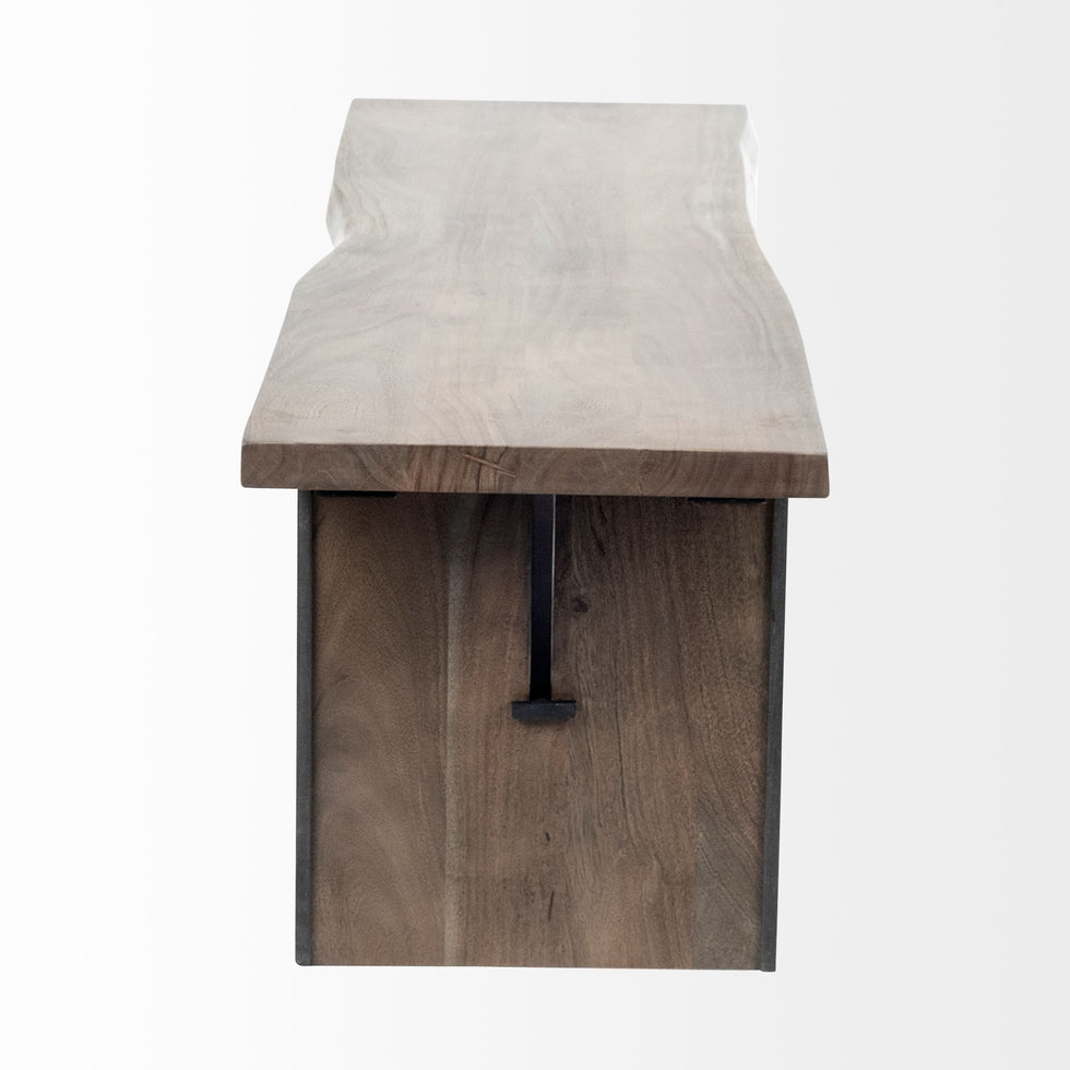 Mercana - Ledger Bench in Brown, Solid Wood