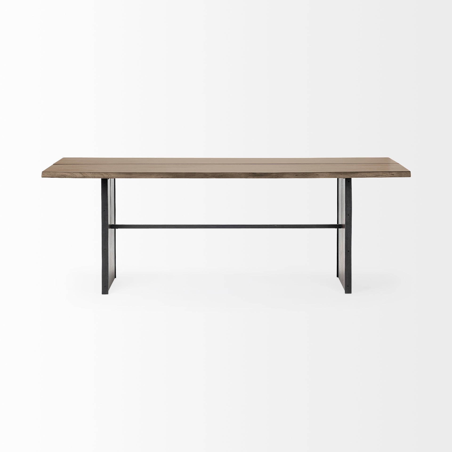 Mercana - Ledger Dining Table in Brown, Solid Wood