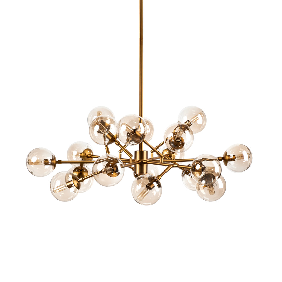 Mercana - Rudyard Chandelier in Gold, Glass