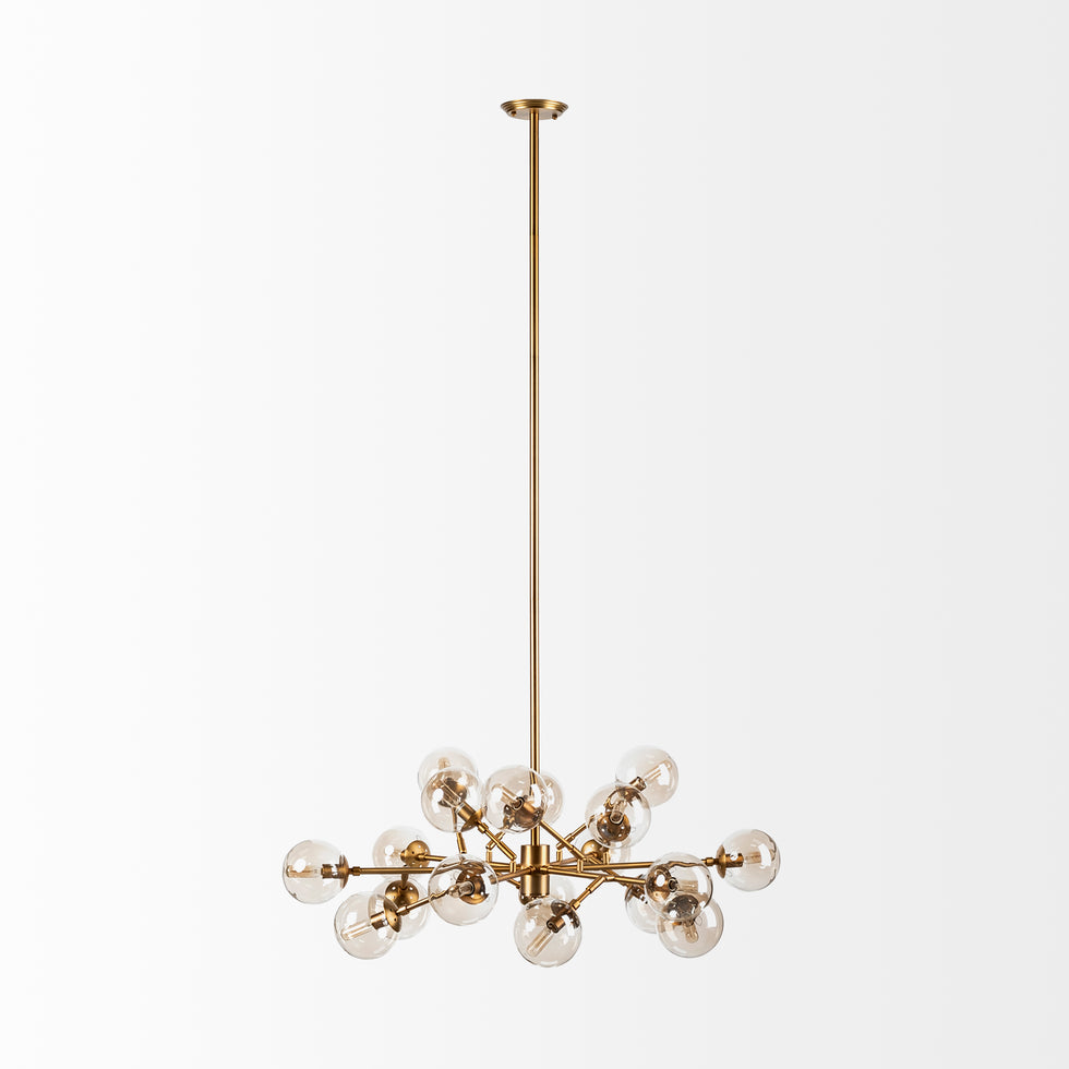 Mercana - Rudyard Chandelier in Gold, Glass