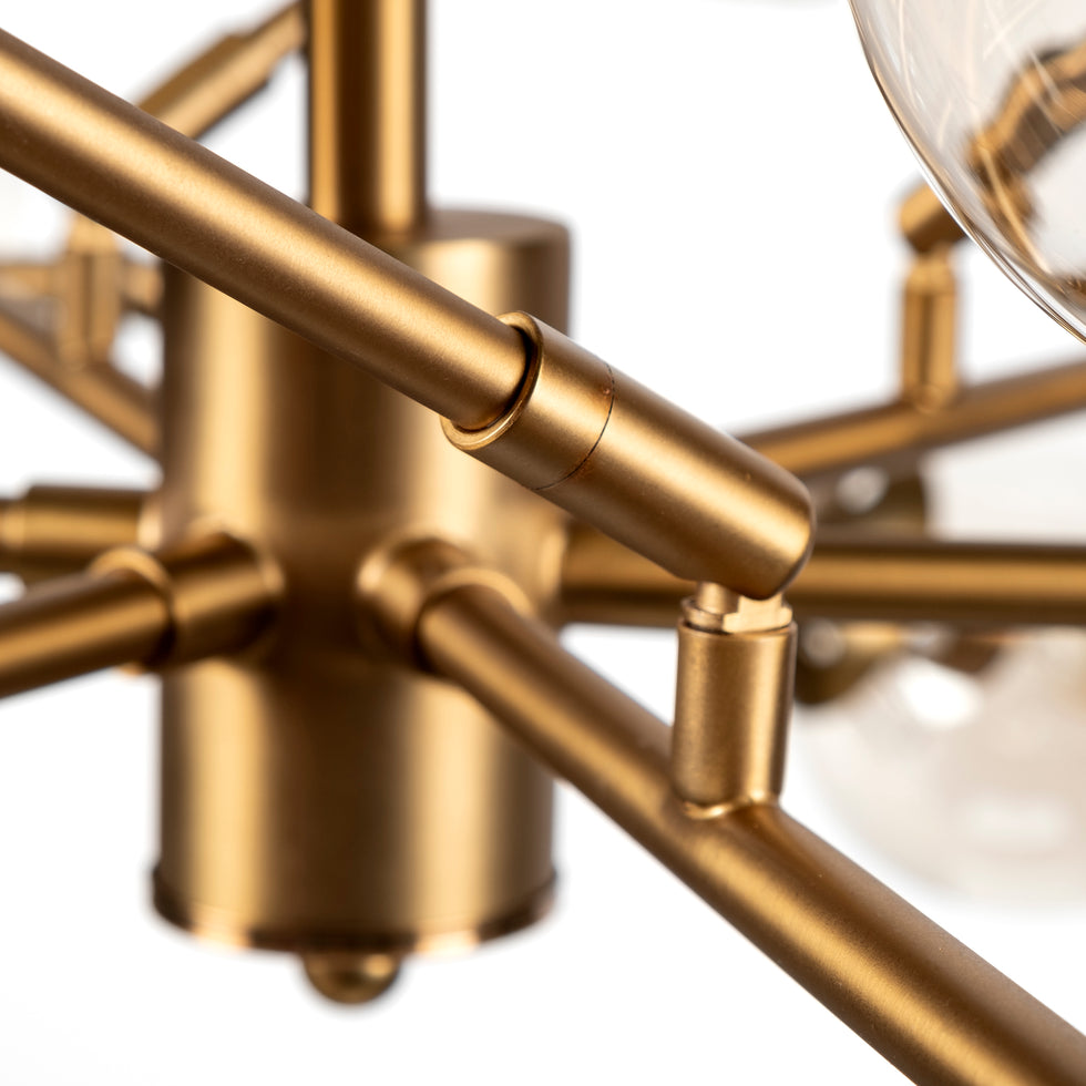 Mercana - Rudyard Chandelier in Gold, Glass