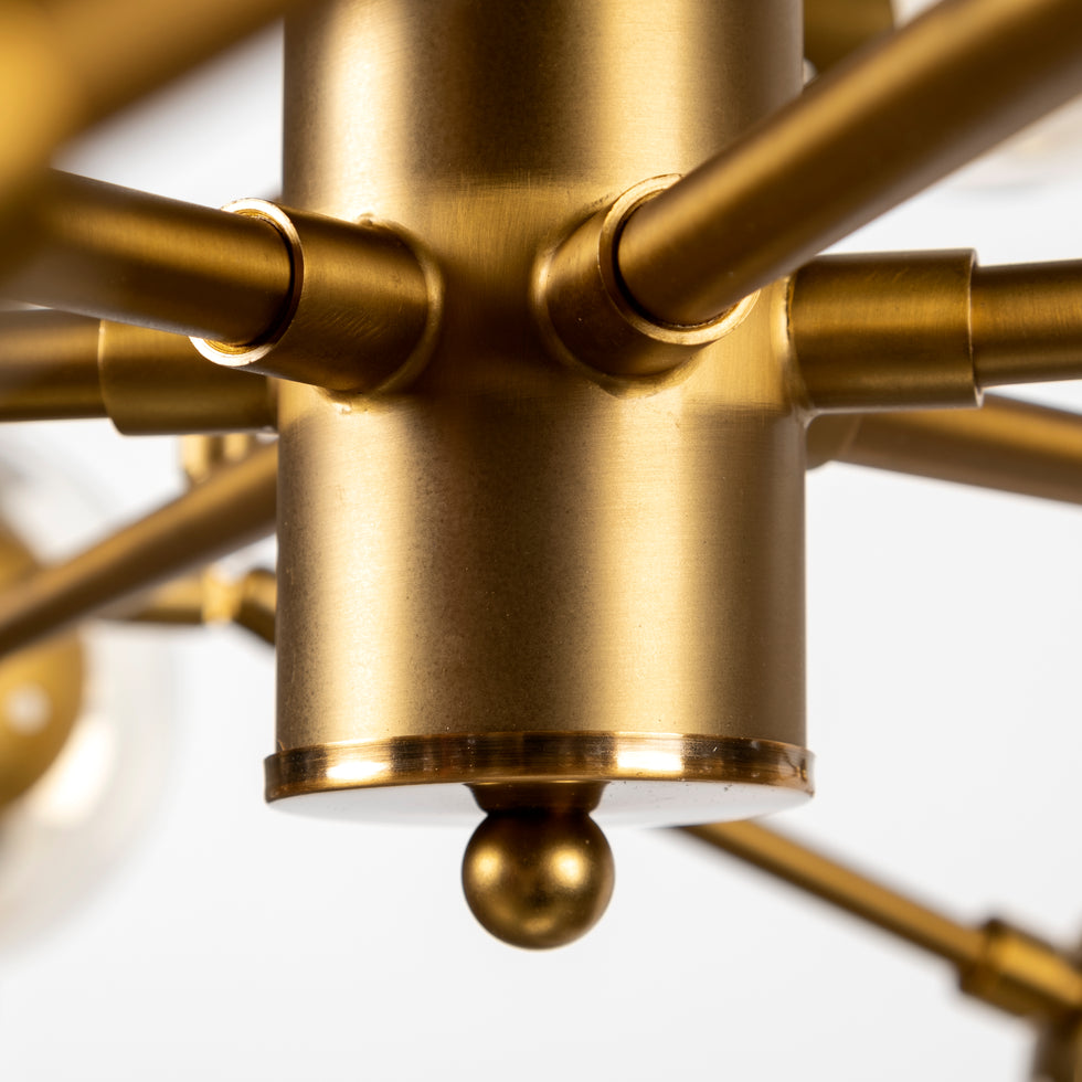 Mercana - Rudyard Chandelier in Gold, Glass