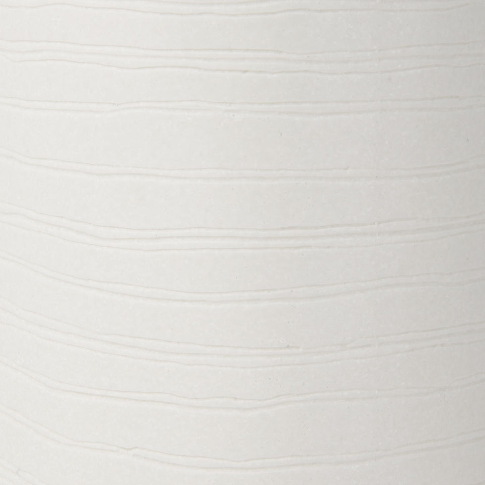 Mercana - Melanie 17.0L x 17.0W x 30.5H White Shade with White Base Table Lamp