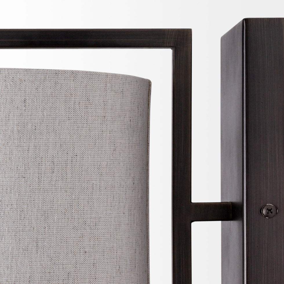 Mercana - Smithe Wall Sconce in Black, Fabric