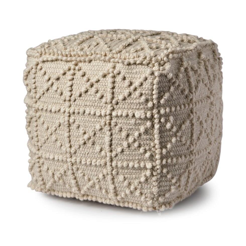 Mercana - Leroy Pouf in Cream, Wool