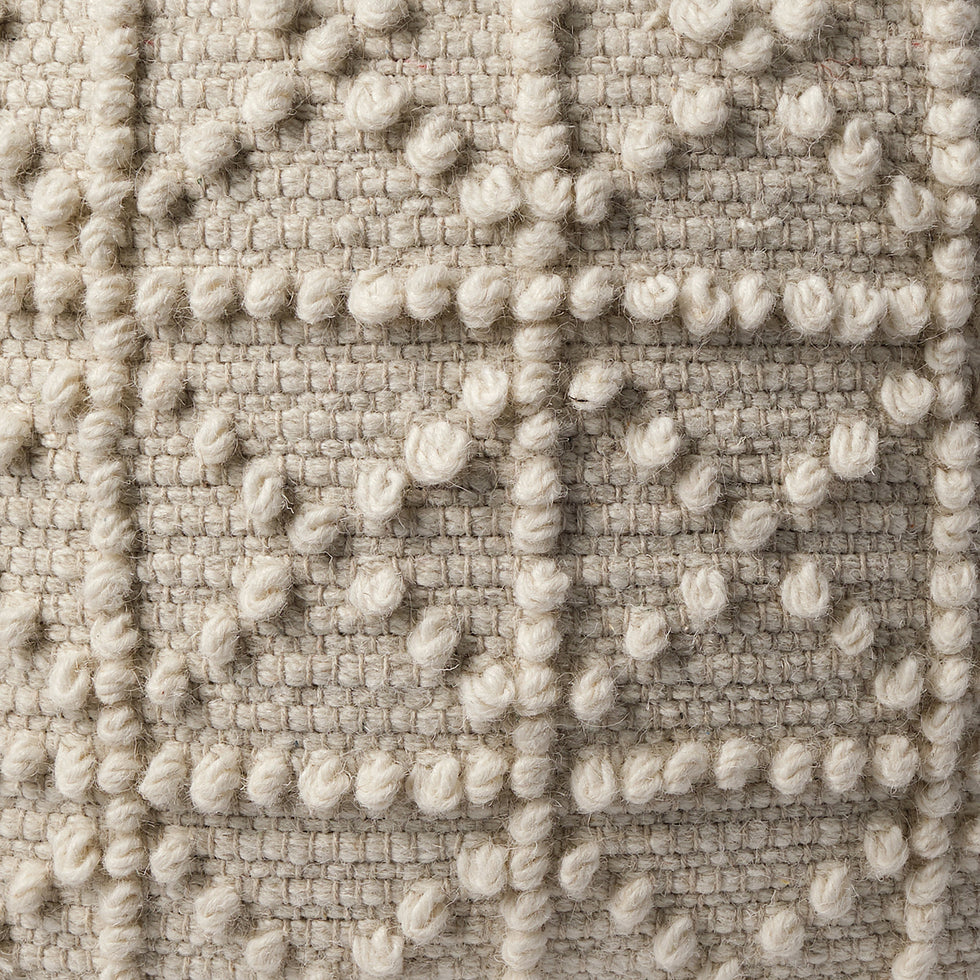 Mercana - Leroy Pouf in Cream, Wool