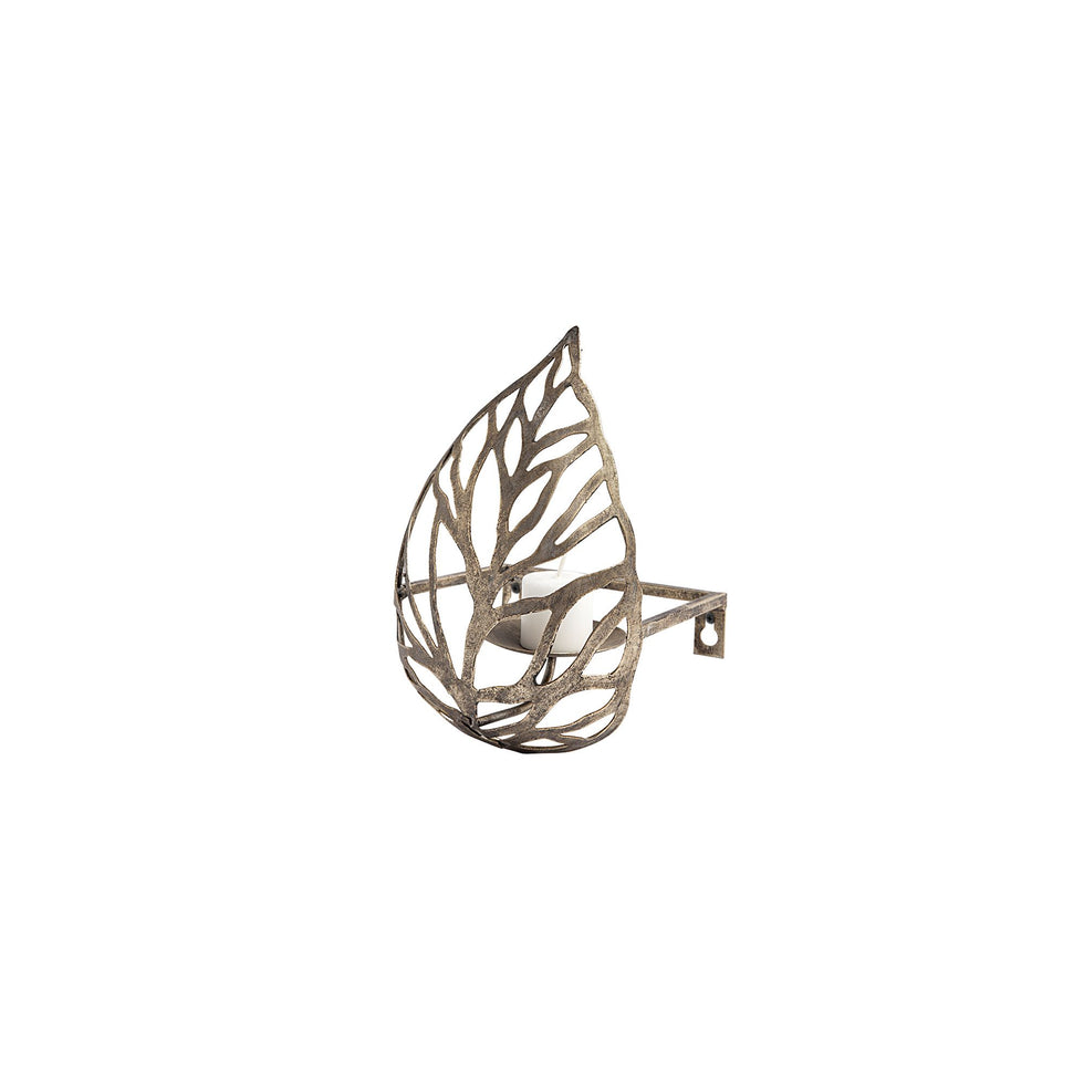 Mercana - Lana I Single Champagne Toned Wall Candle Holder