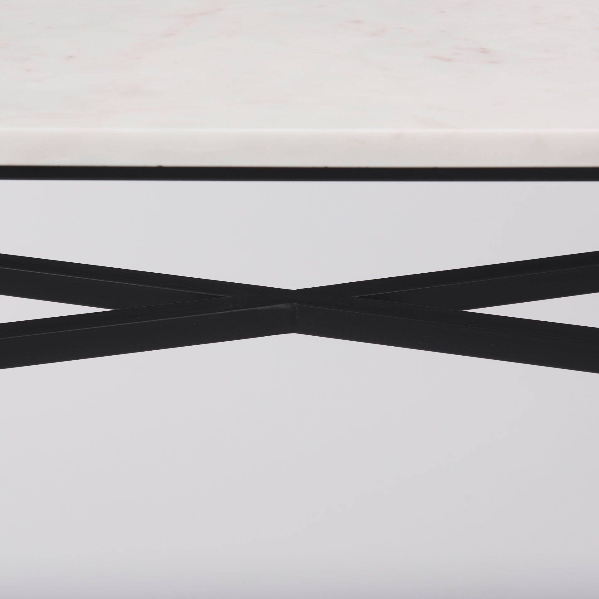 Mercana - Lucas Console Table in Black/White, Iron