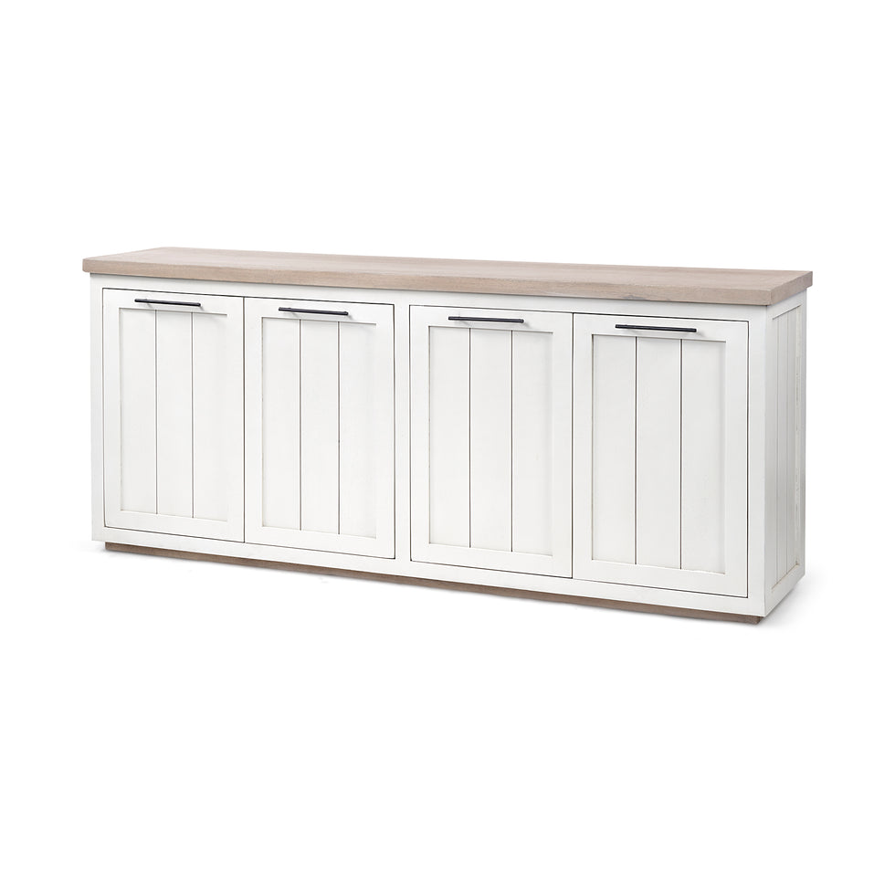 Mercana - Fairview Sideboard in Brown/White, Solid Wood