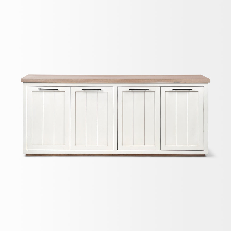 Mercana - Fairview Sideboard in Brown/White, Solid Wood