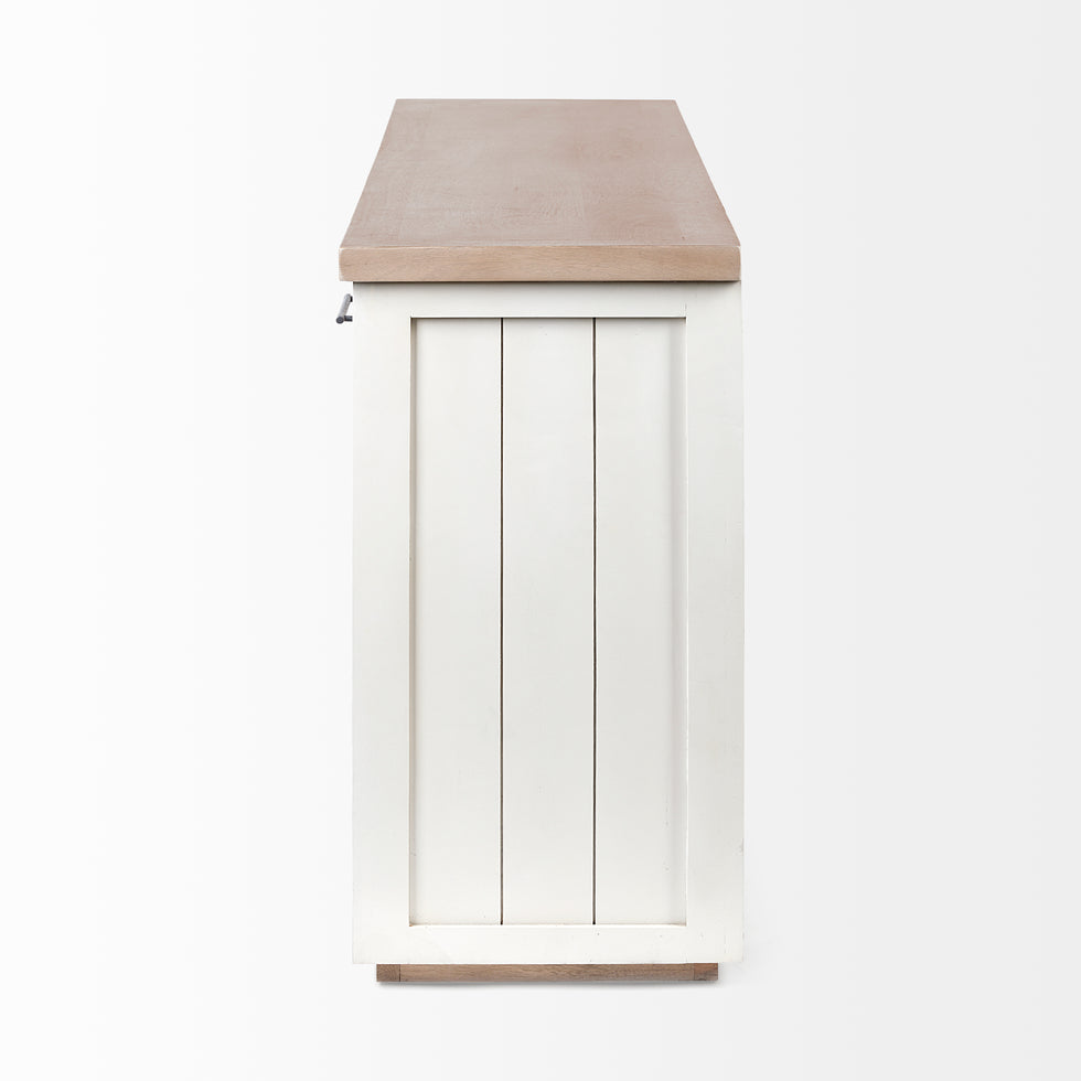 Mercana - Fairview Sideboard in Brown/White, Solid Wood