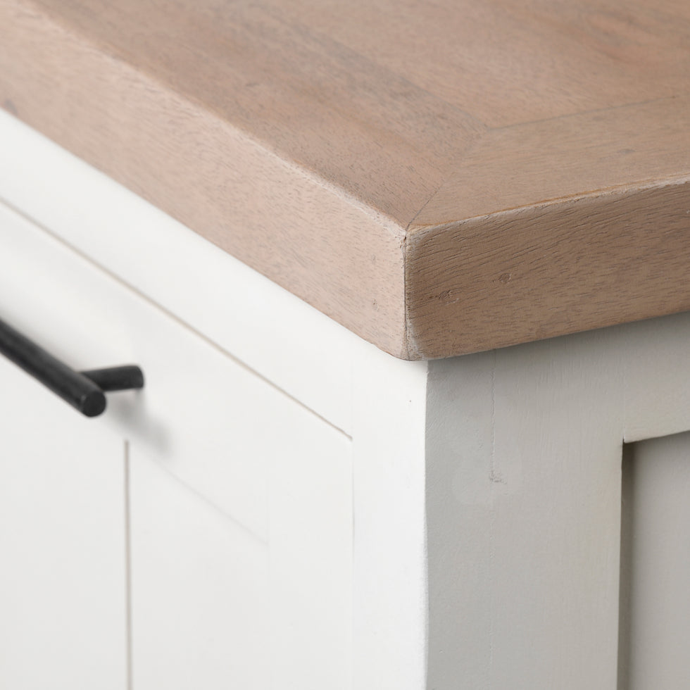 Mercana - Fairview Sideboard in Brown/White, Solid Wood