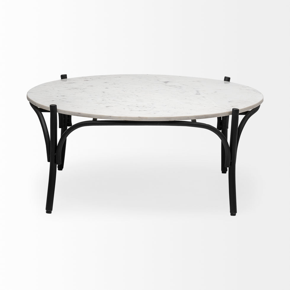 Mercana - Etienne Coffee Table in Black/White, Metal