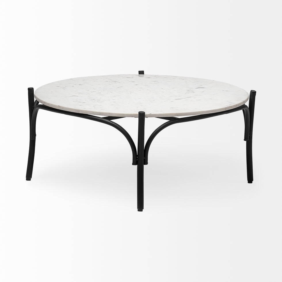 Mercana - Etienne Coffee Table in Black/White, Metal