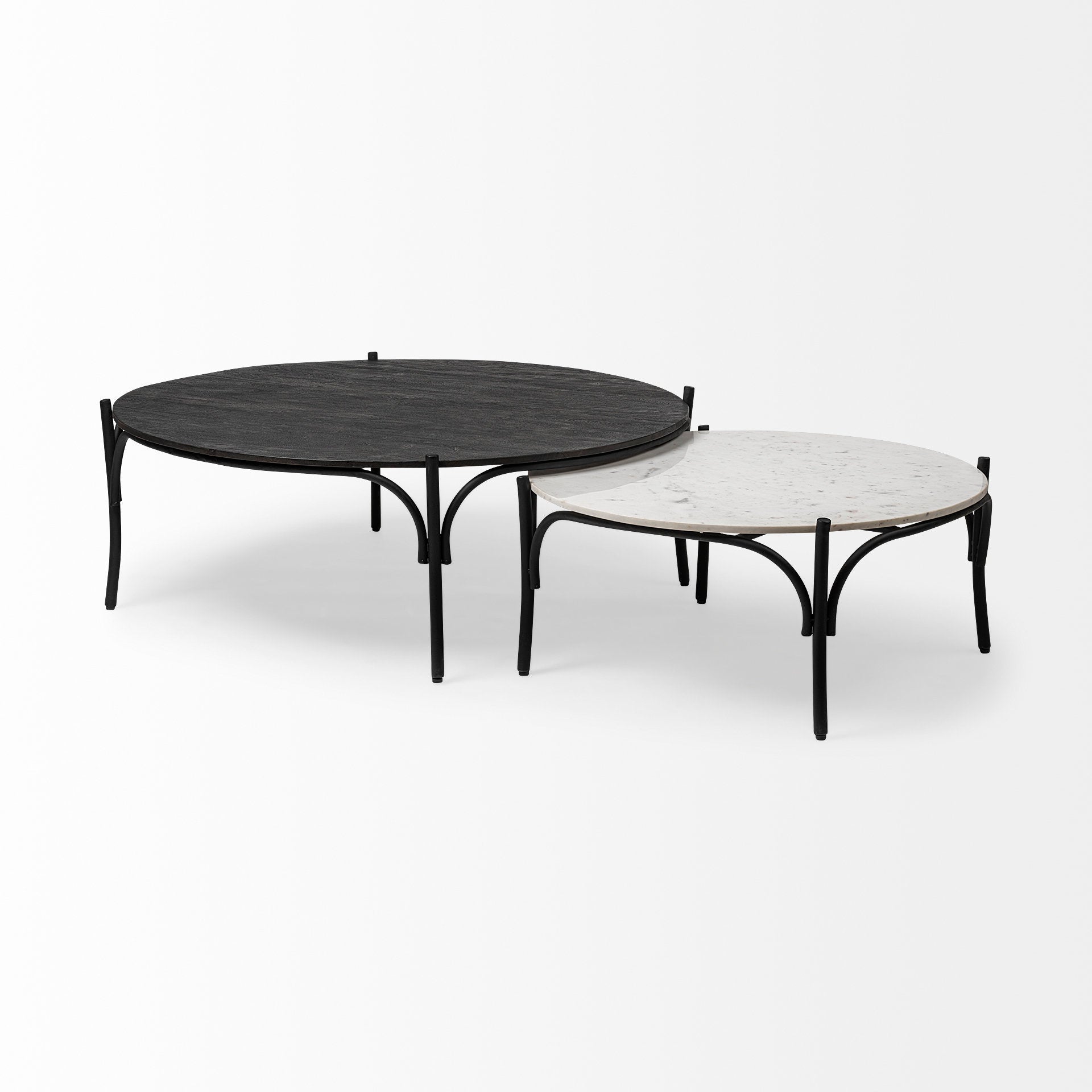 Mercana - Etienne Coffee Table in Black/White, Metal