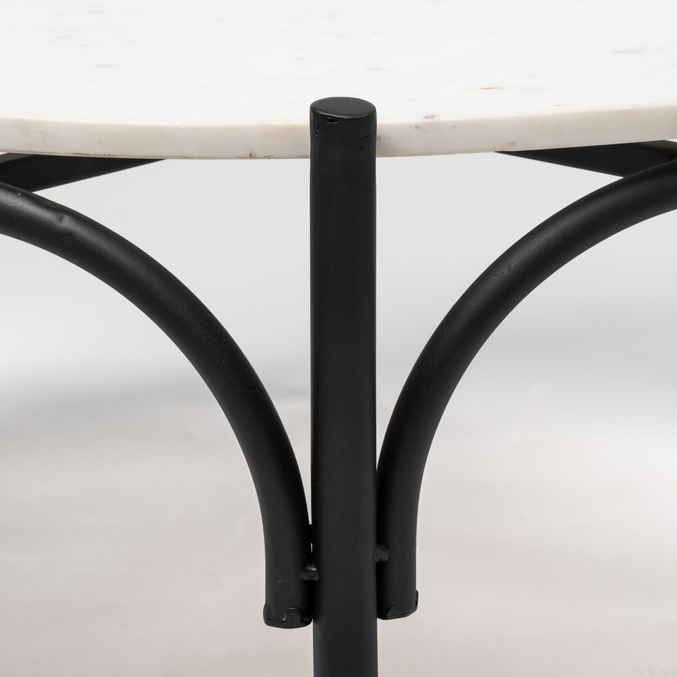 Mercana - Etienne Coffee Table in Black/White, Metal