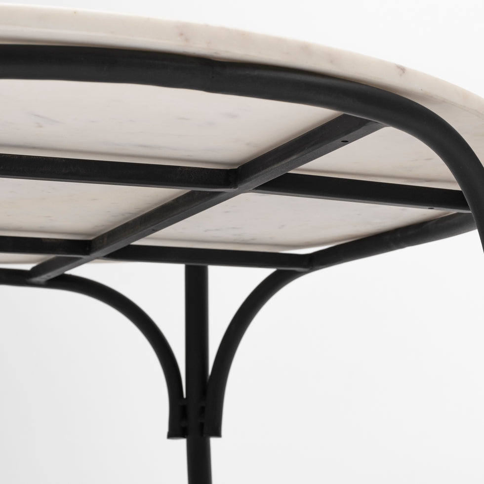 Mercana - Etienne Coffee Table in Black/White, Metal