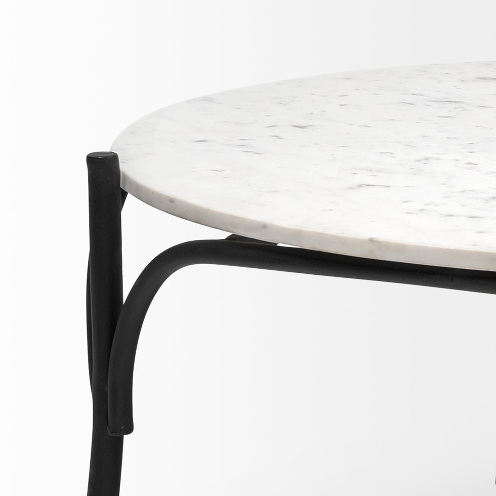 Mercana - Etienne Coffee Table in Black/White, Metal