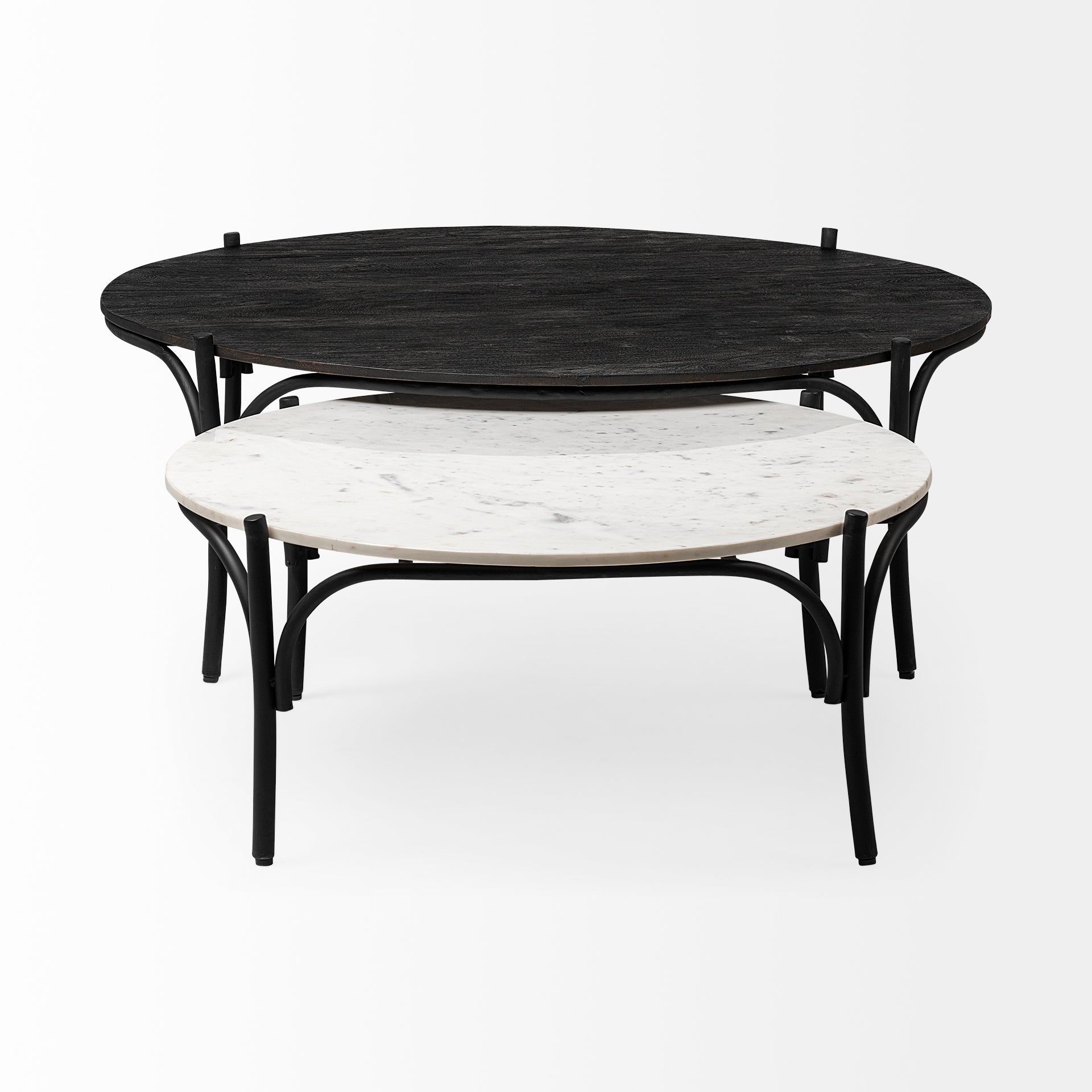 Mercana - Etienne Coffee Table in Black/White, Metal