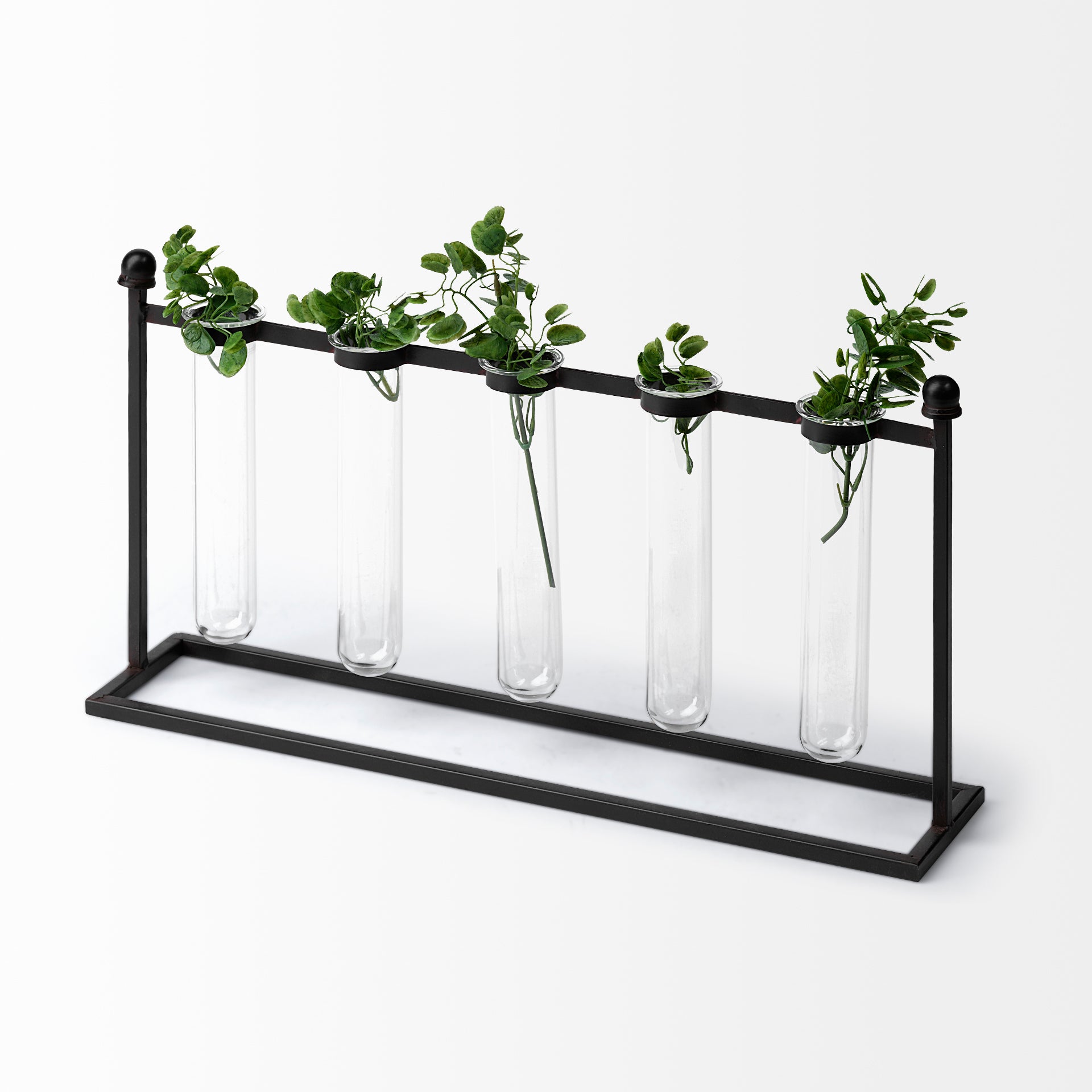 Mercana - Bunsen Vase in Black, Metal