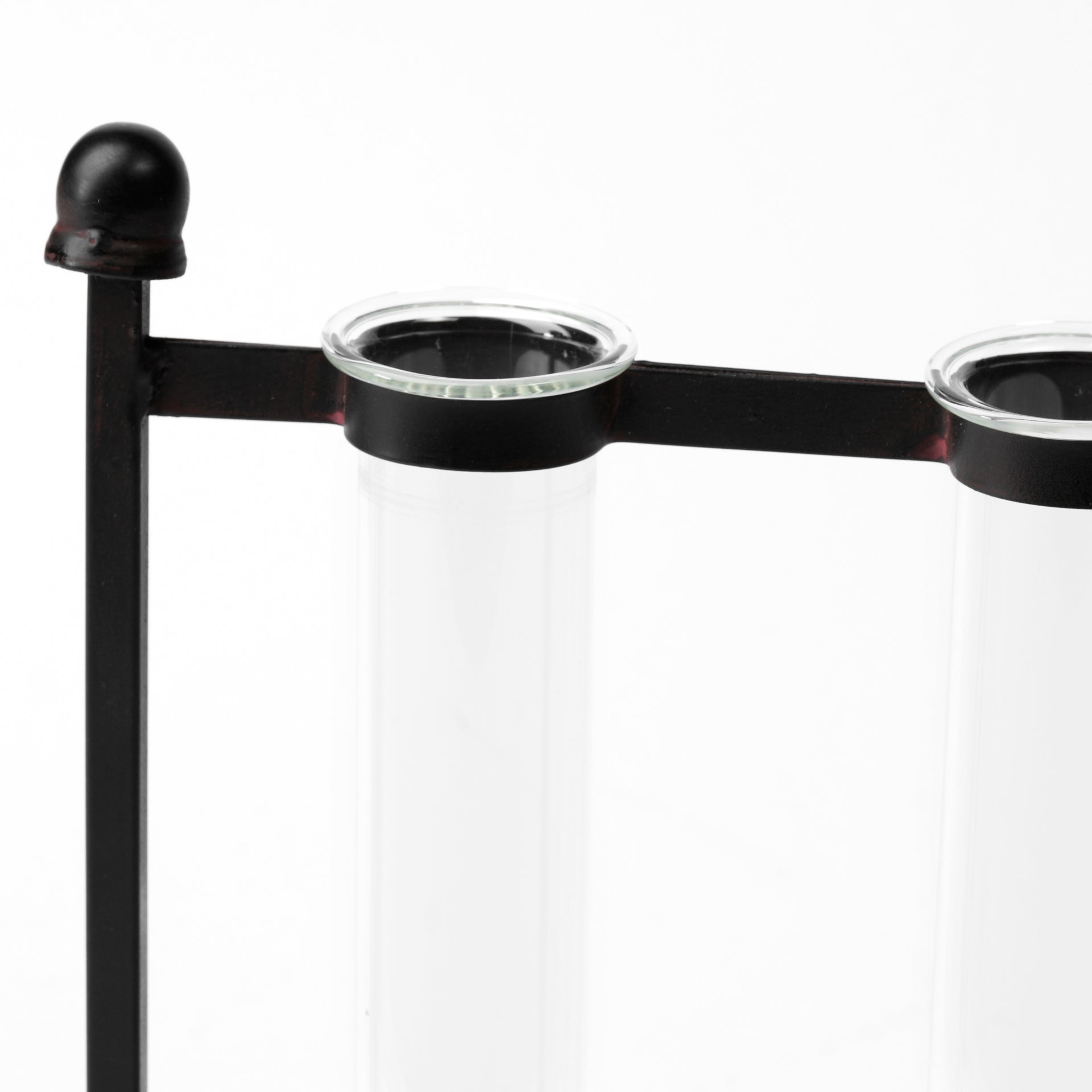 Mercana - Bunsen Vase in Black, Metal