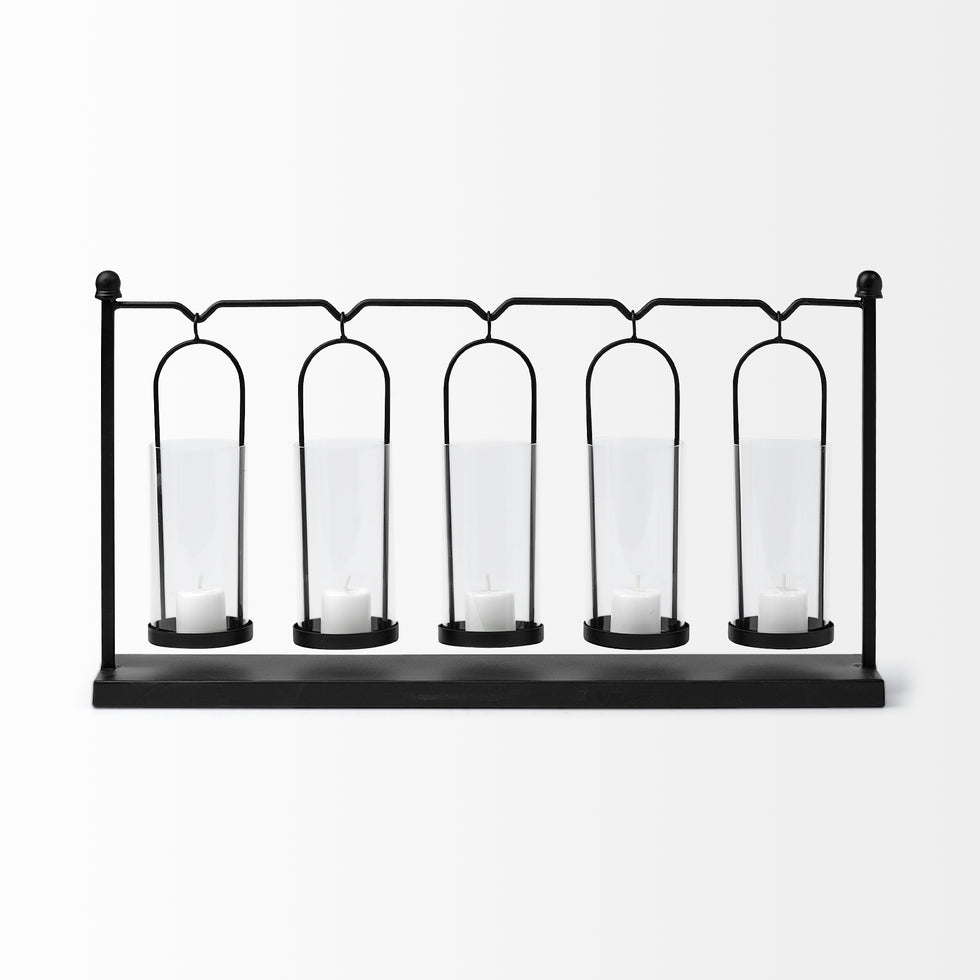 Mercana - Erlen Candle Holder in Black, Metal