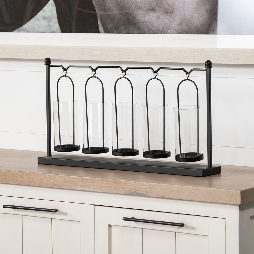 Mercana - Erlen Candle Holder in Black, Metal