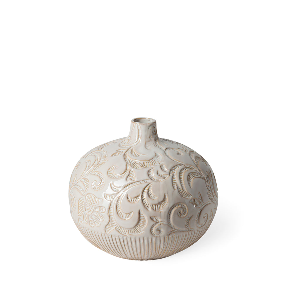 Mercana - Jadiza Vase in White, Ceramic