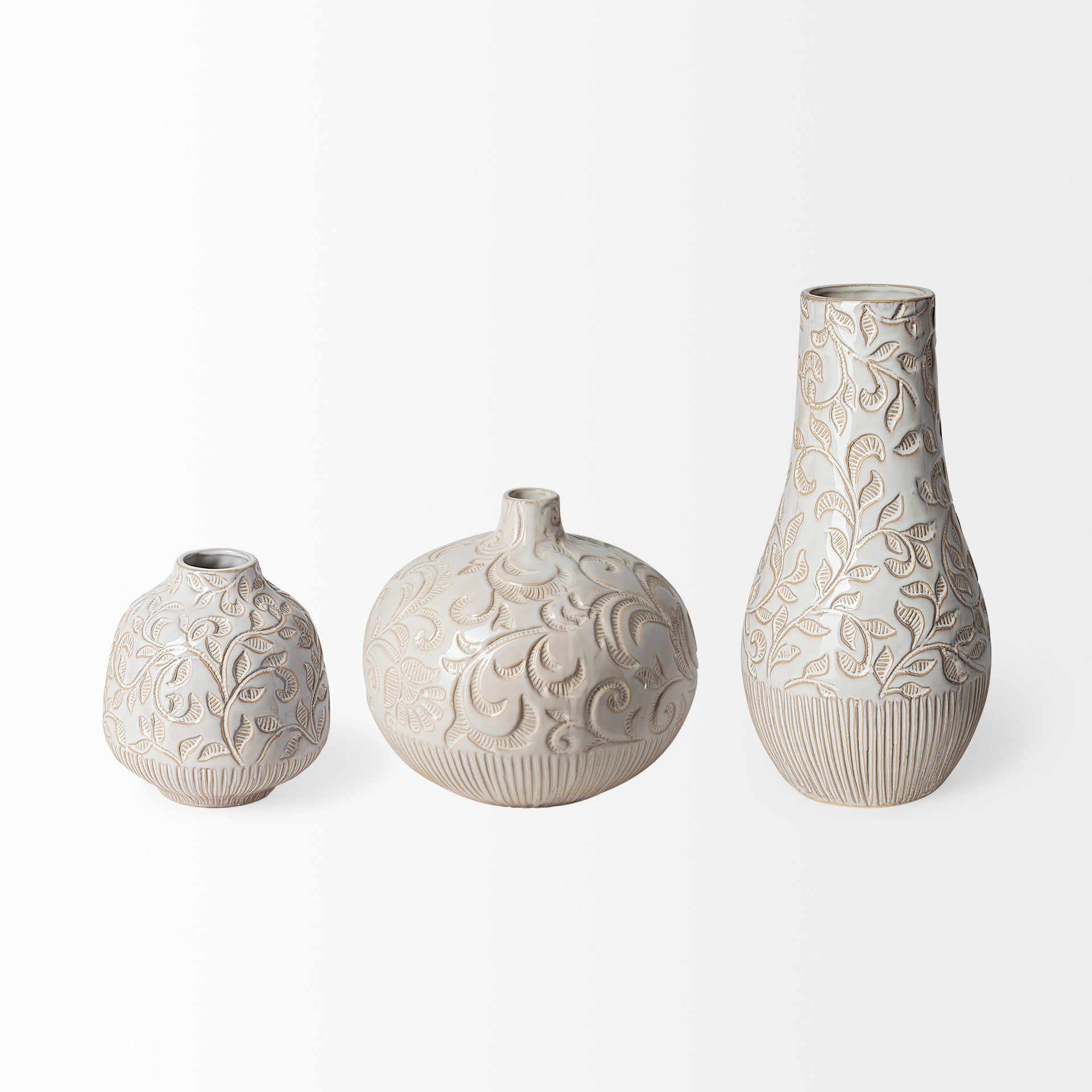 Mercana - Jadiza Vase in White, Ceramic