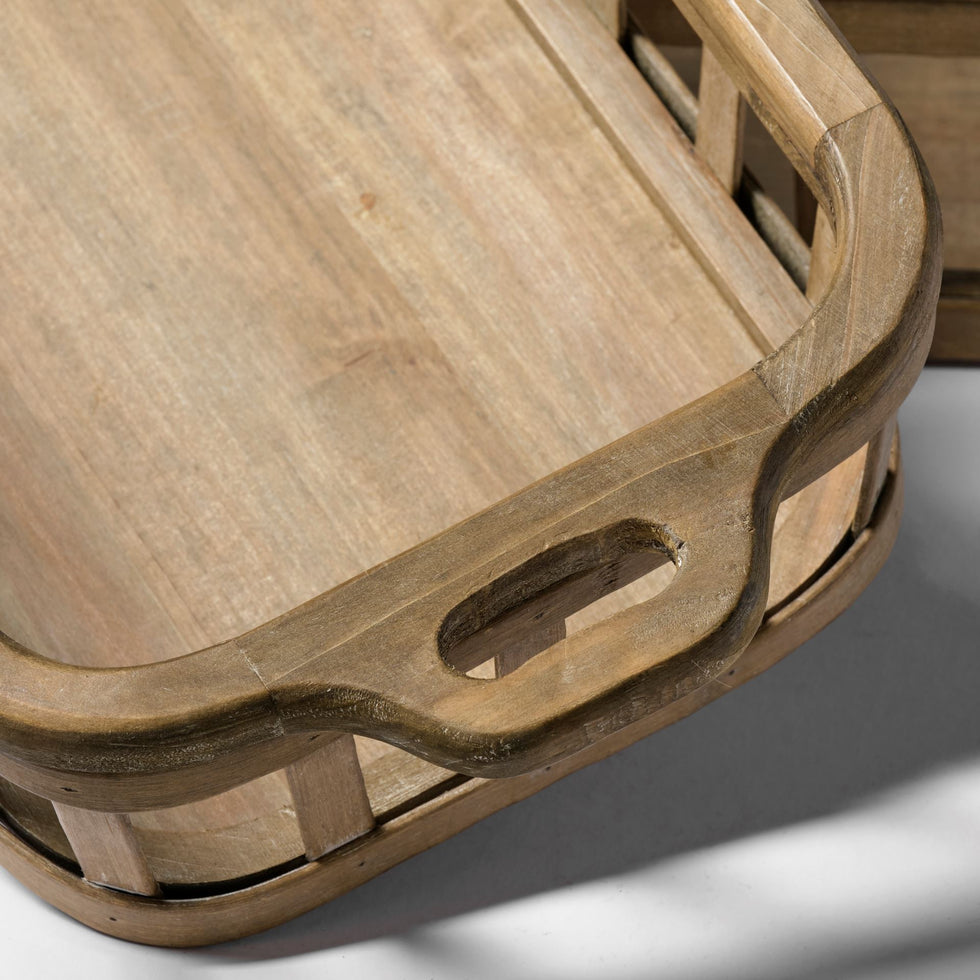 Mercana - Louis Tray in Brown, Solid + Manufactured Wood