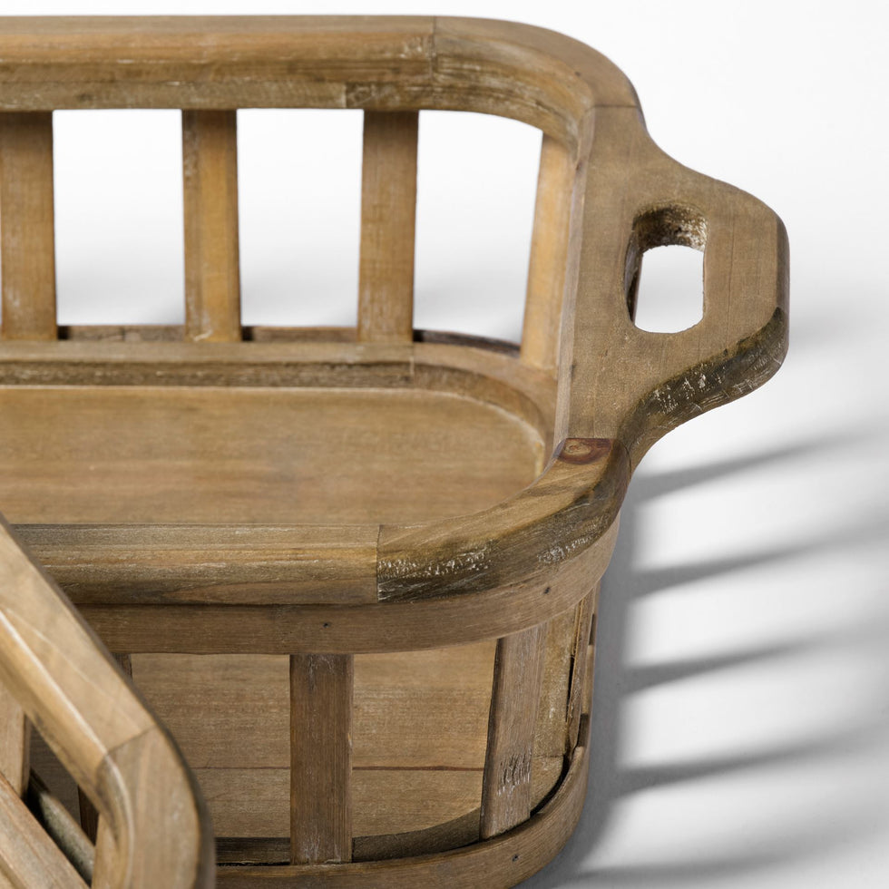 Mercana - Louis Tray in Brown, Solid + Manufactured Wood