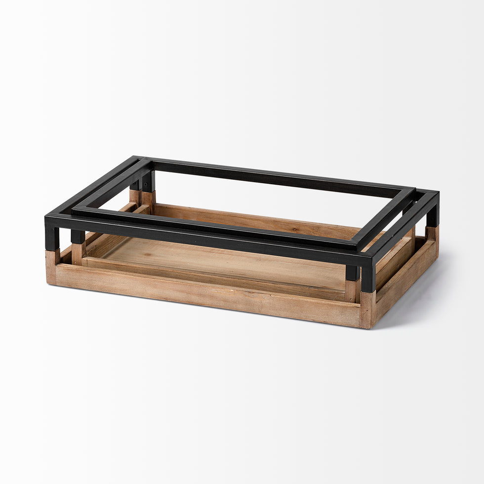 Mercana - Ross Tray in Brown, Solid Wood