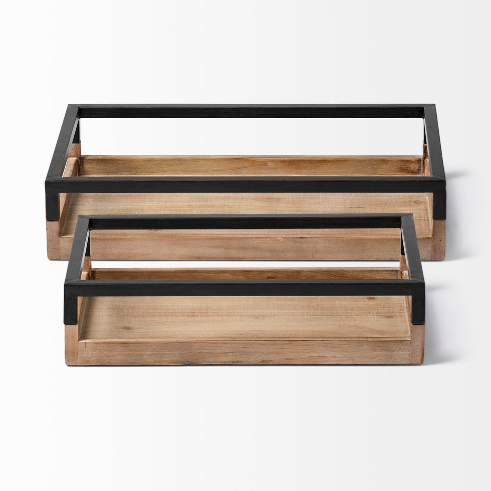 Mercana - Ross Tray in Brown, Solid Wood