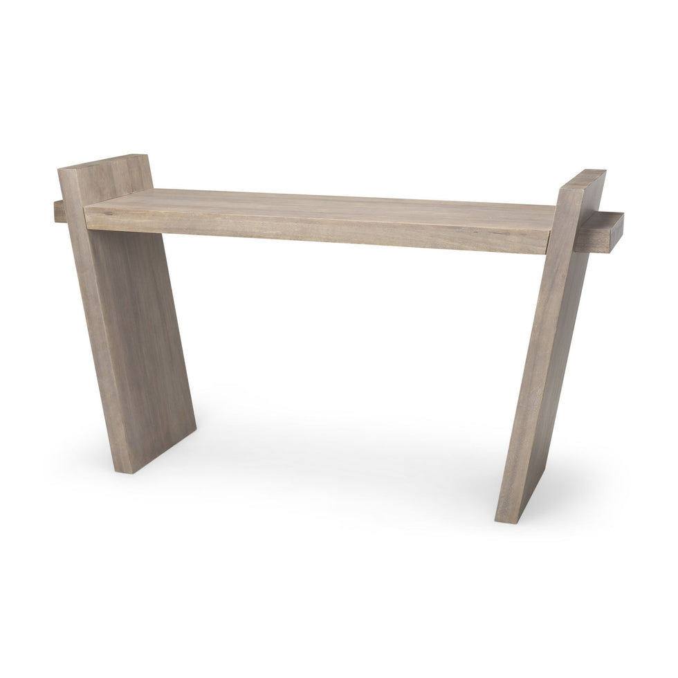 Mercana - Elaine III Brown Wood Angled Leg Console Table