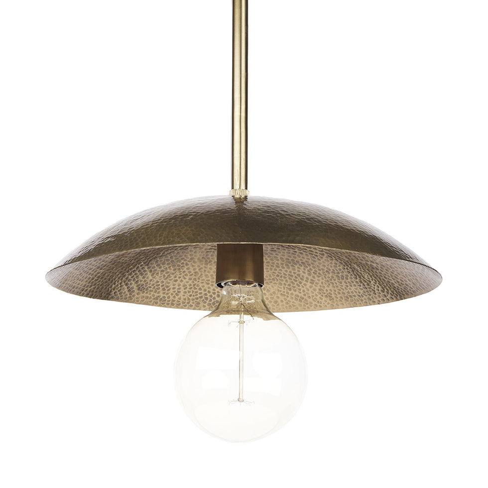 Mercana - Garnet Gold Hammered Metal Pendant Light