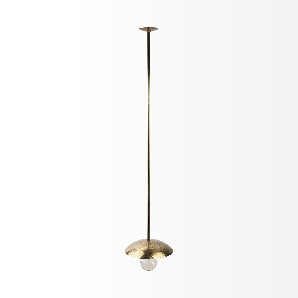 Mercana - Garnet Gold Hammered Metal Pendant Light