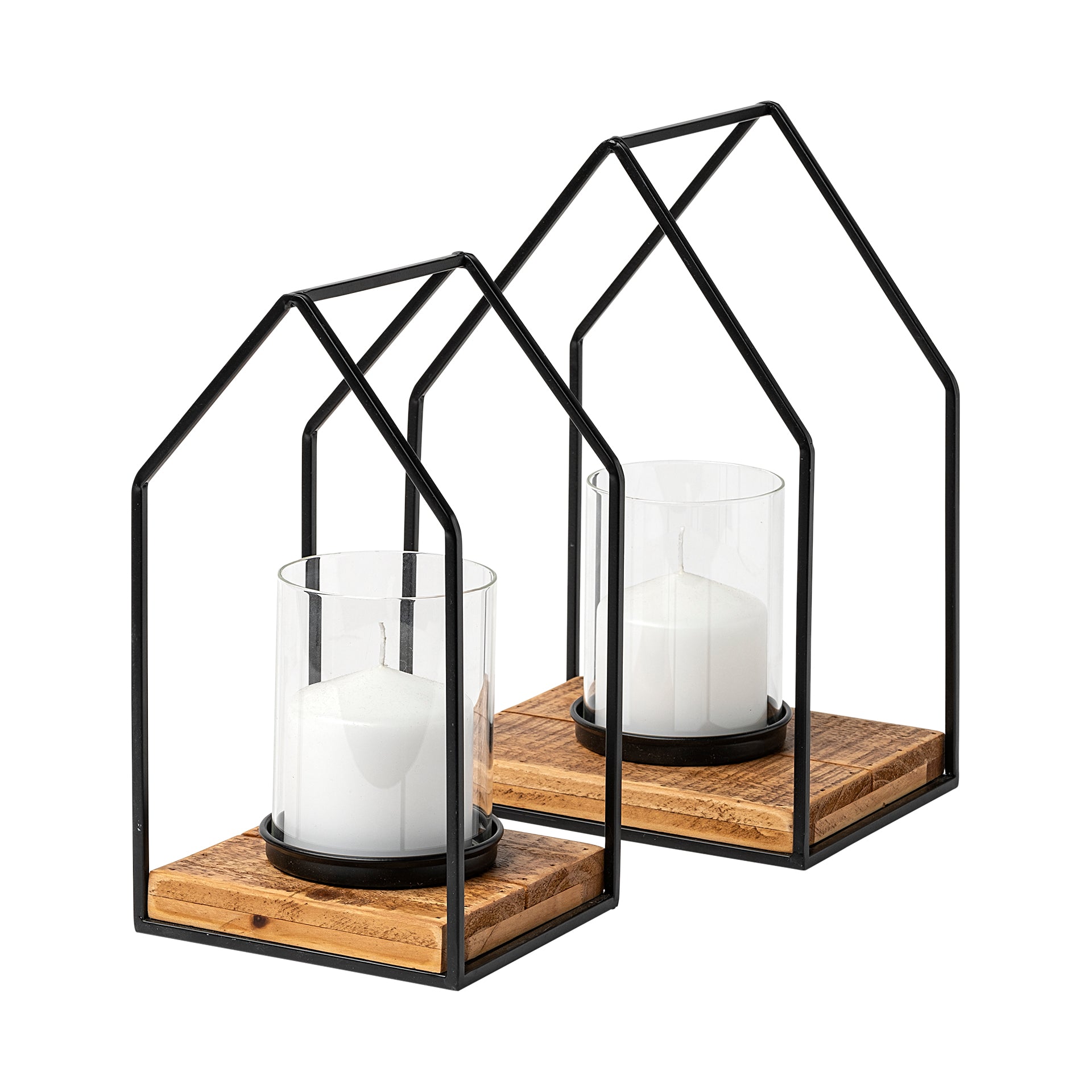 Mercana - Leopold Candle Holder in Black/Brown, Metal