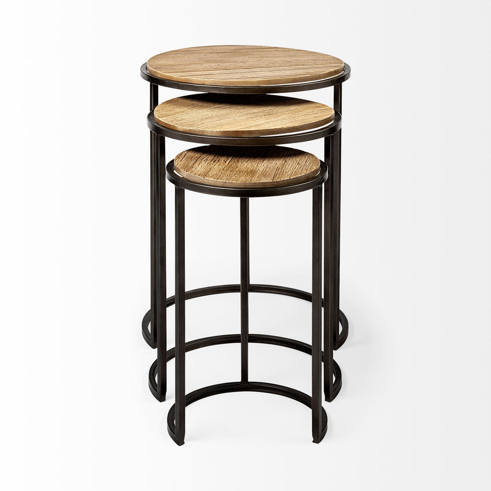 Mercana - Glover Accent Table in Brown, Solid Wood