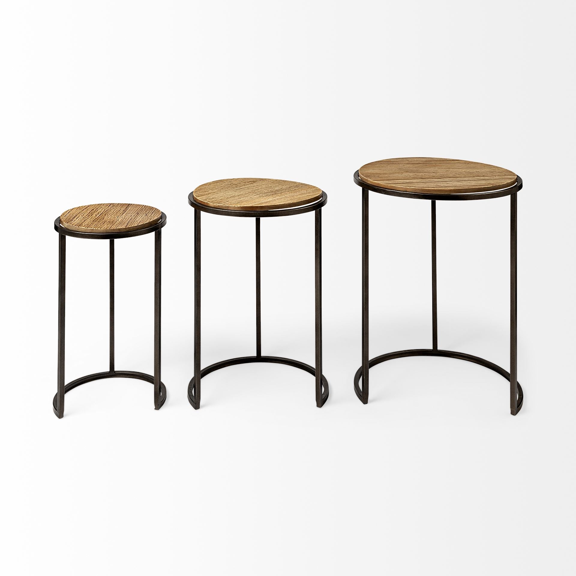 Mercana - Glover Accent Table in Brown, Solid Wood
