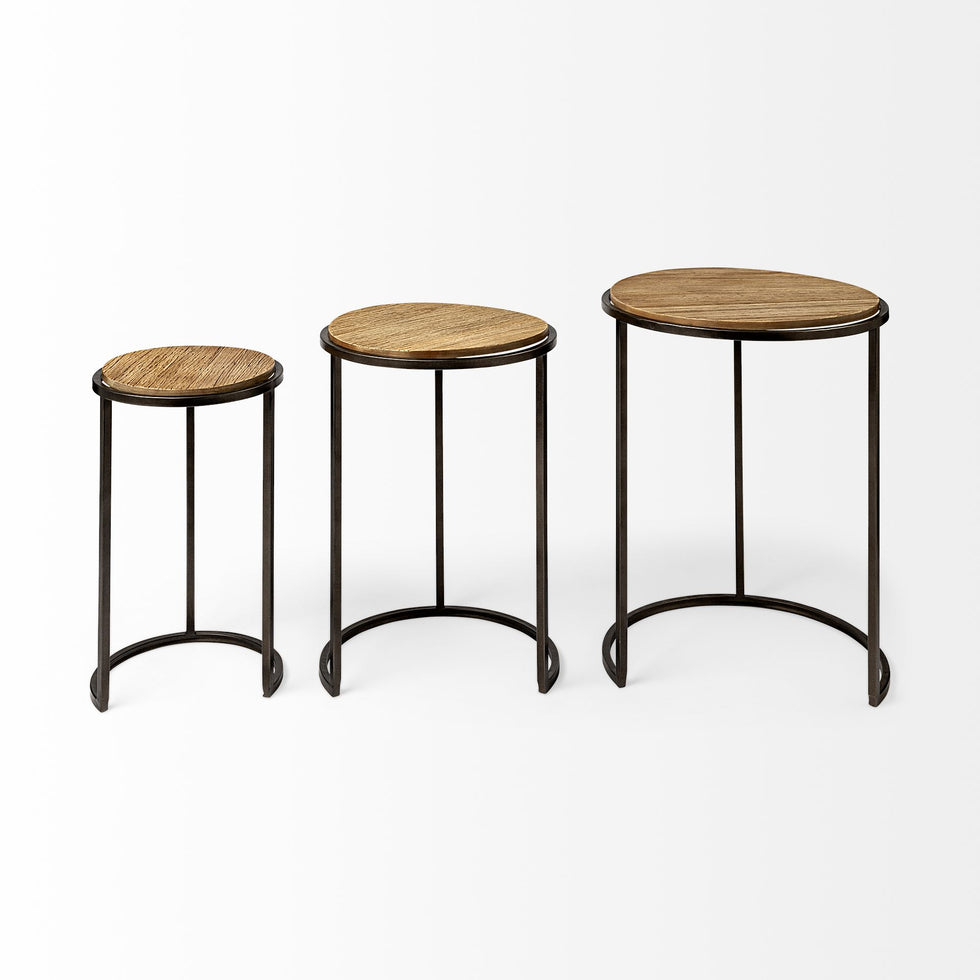 Mercana - Glover Accent Table in Brown, Solid Wood
