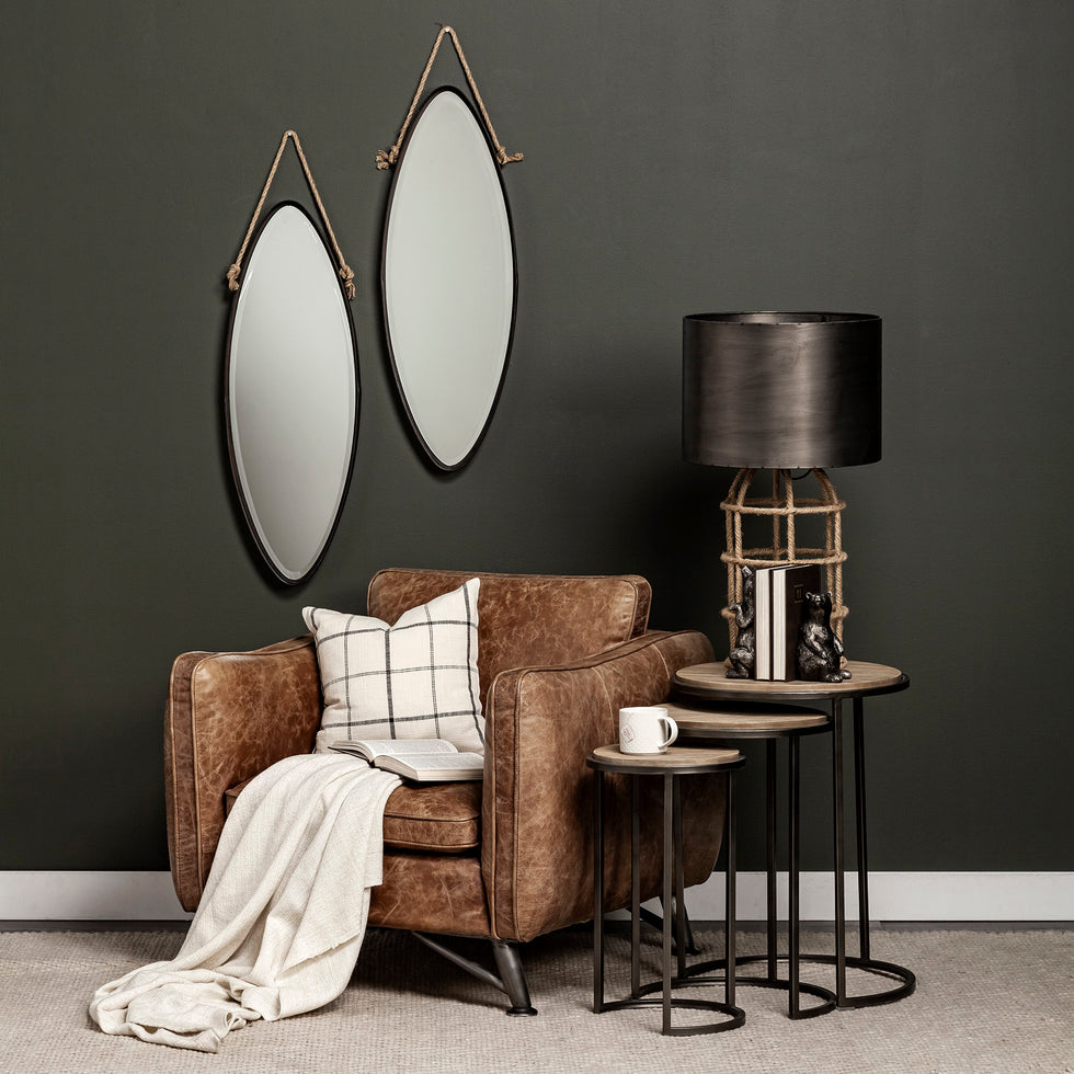 Mercana - Glover Accent Table in Brown, Solid Wood