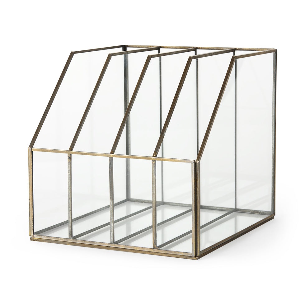 Mercana - Fred Gold Metal and Glass File Folder