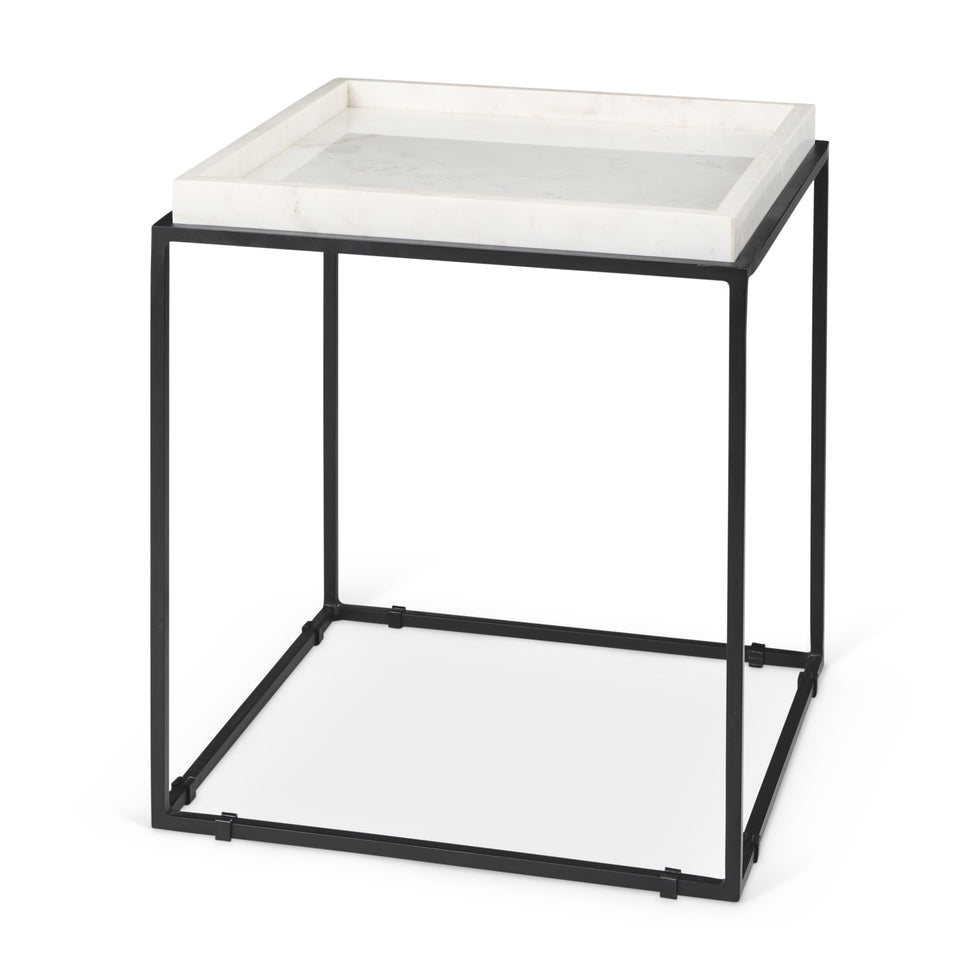 Mercana - Nathan End Table in Black, Metal